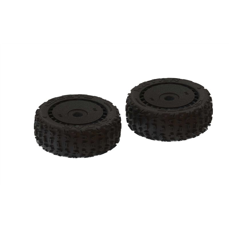 Arrma Pre-Mounted dBoots Katar B 6S Tire/Wheel Set (Black) (2) Arrma Pre-Mounted dBoots Katar B 6S Tire/Wheel Set (Black) (2)
